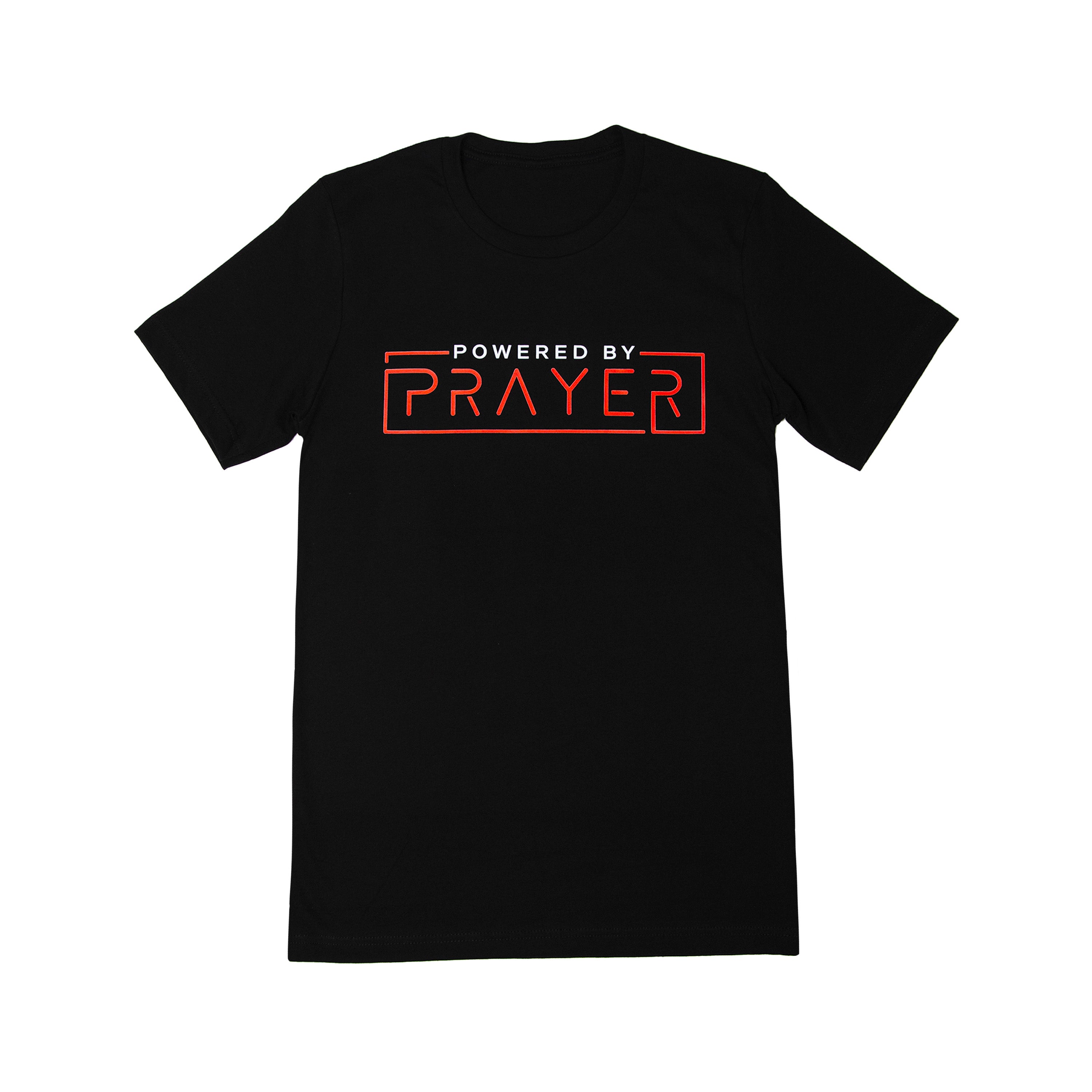 Powered by Prayer Black with Red & White